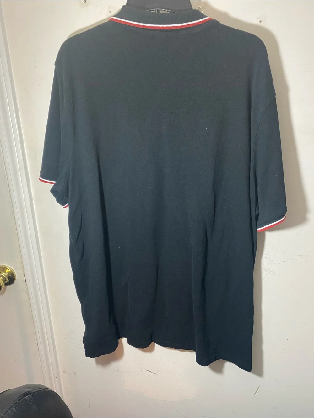 Ralph Lauren Men’s Black Polo with Red Pony and White-Red Trim